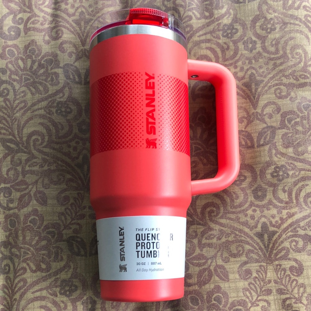 Stanley Bold Red Travel Mug with Handle